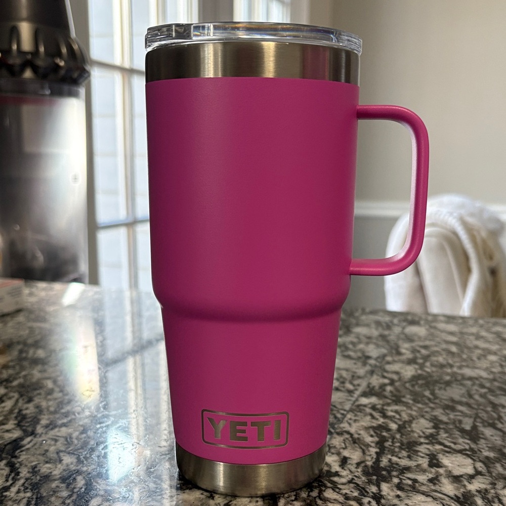 YETI Magenta Travel Mug with Handle